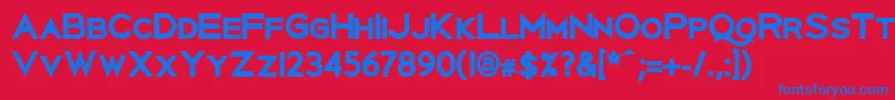 UberlinXBold Font – Blue Fonts on Red Background