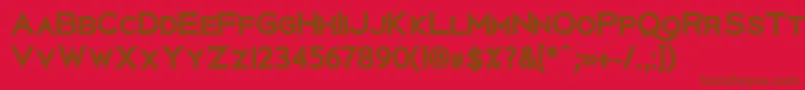 UberlinXBold Font – Brown Fonts on Red Background
