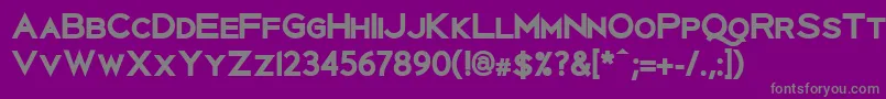UberlinXBold Font – Gray Fonts on Purple Background