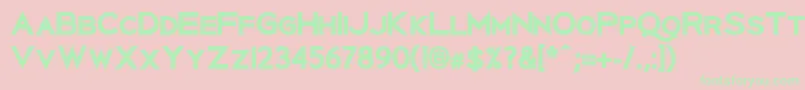 UberlinXBold Font – Green Fonts on Pink Background