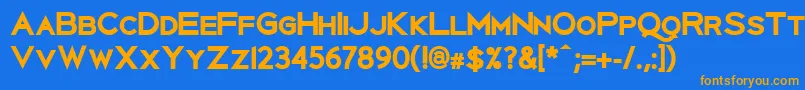 UberlinXBold Font – Orange Fonts on Blue Background