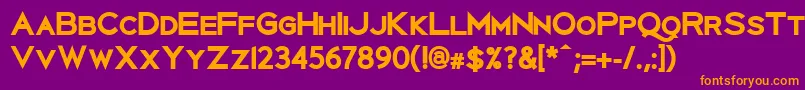 UberlinXBold Font – Orange Fonts on Purple Background