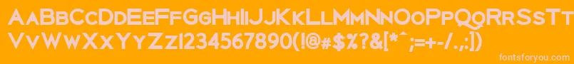 UberlinXBold Font – Pink Fonts on Orange Background