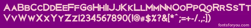 fuente UberlinXBold – Fuentes Rosadas Sobre Fondo Morado