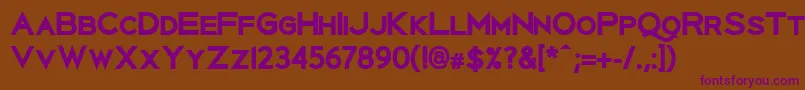 UberlinXBold Font – Purple Fonts on Brown Background