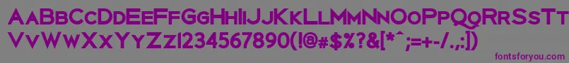 UberlinXBold Font – Purple Fonts on Gray Background