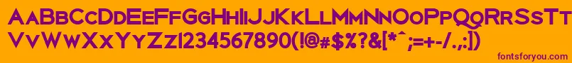 UberlinXBold Font – Purple Fonts on Orange Background