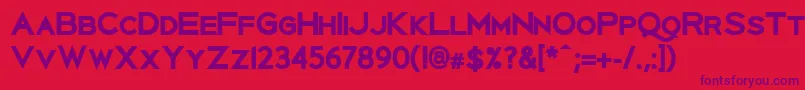 UberlinXBold Font – Purple Fonts on Red Background