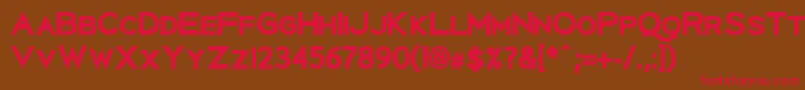 UberlinXBold Font – Red Fonts on Brown Background