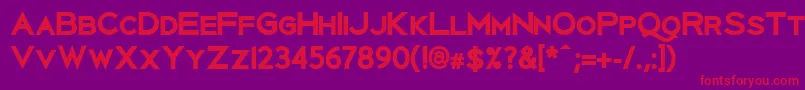 UberlinXBold-Schriftart – Rote Schriften auf violettem Hintergrund