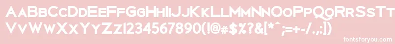 UberlinXBold Font – White Fonts on Pink Background