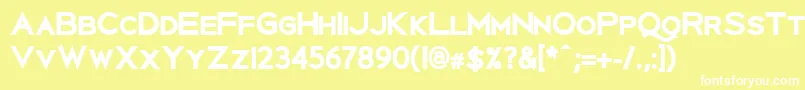 UberlinXBold Font – White Fonts on Yellow Background