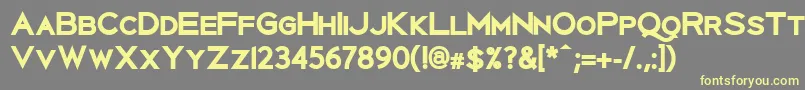 UberlinXBold Font – Yellow Fonts on Gray Background