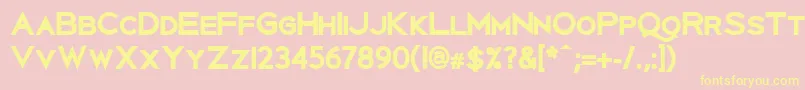 UberlinXBold Font – Yellow Fonts on Pink Background