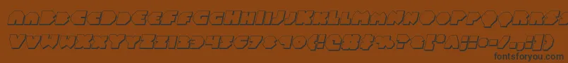 Balastaral3Dital Font – Black Fonts on Brown Background