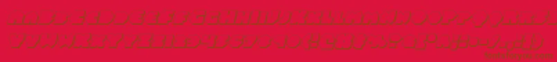 Balastaral3Dital Font – Brown Fonts on Red Background