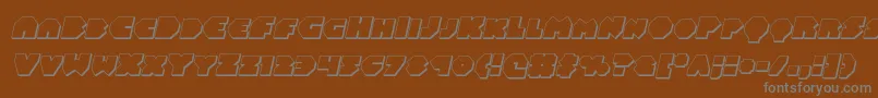 フォントBalastaral3Dital – 茶色の背景に灰色の文字