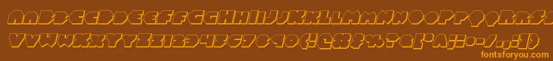 Balastaral3Dital Font – Orange Fonts on Brown Background