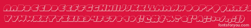 Balastaral3Dital-Schriftart – Rosa Schriften auf rotem Hintergrund