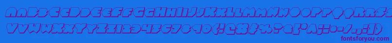 Шрифт Balastaral3Dital – фиолетовые шрифты на синем фоне