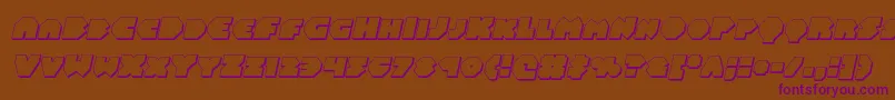 Balastaral3Dital Font – Purple Fonts on Brown Background