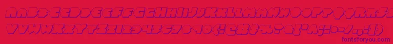 Balastaral3Dital-Schriftart – Violette Schriften auf rotem Hintergrund