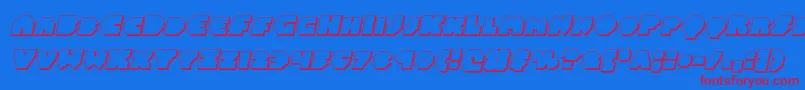 Balastaral3Dital Font – Red Fonts on Blue Background