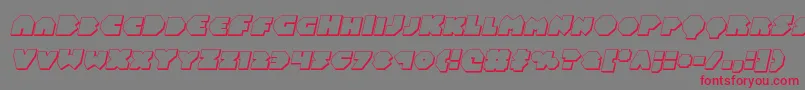 フォントBalastaral3Dital – 赤い文字の灰色の背景