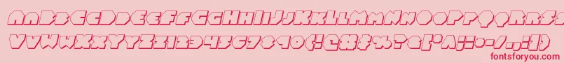 Balastaral3Dital Font – Red Fonts on Pink Background
