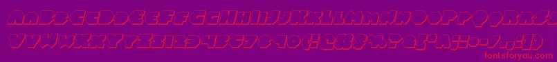 Balastaral3Dital Font – Red Fonts on Purple Background