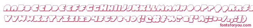 Balastaral3Dital Font – Red Fonts on White Background