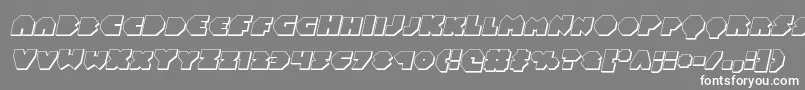 More about Balastaral3Dital Font Balastaral3Dital Font – White Fonts on Gray Background
