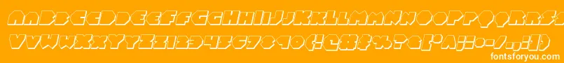 Balastaral3Dital Font – White Fonts on Orange Background