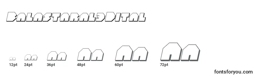 Balastaral3Dital Font Sizes