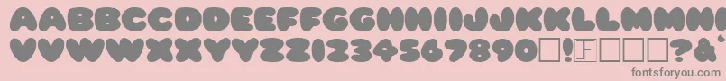 PleasantlyPlump Font – Gray Fonts on Pink Background