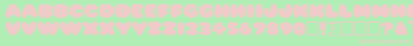 PleasantlyPlump Font – Pink Fonts on Green Background