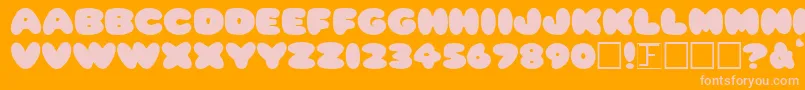 PleasantlyPlump Font – Pink Fonts on Orange Background