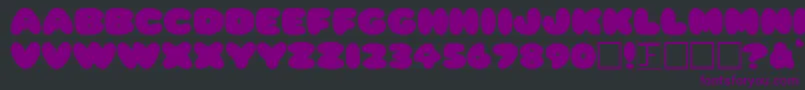 PleasantlyPlump Font – Purple Fonts on Black Background