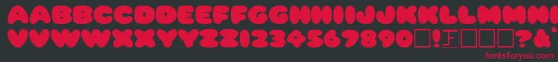 PleasantlyPlump Font – Red Fonts on Black Background