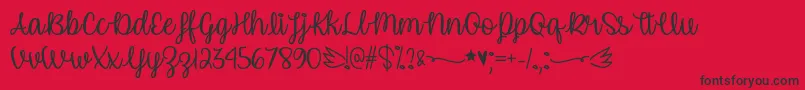 UnicornCalligraphyOtf Font – Black Fonts on Red Background