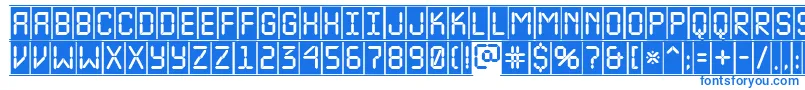 ALcdnovacmfr Font – Blue Fonts on White Background