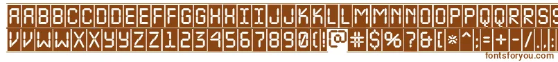 Шрифт ALcdnovacmfr – коричневые шрифты