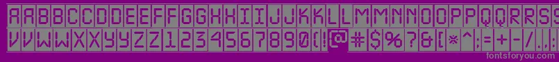 Шрифт ALcdnovacmfr – серые шрифты на фиолетовом фоне