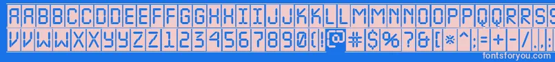 Шрифт ALcdnovacmfr – розовые шрифты на синем фоне