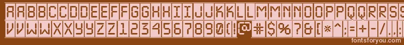ALcdnovacmfr Font – Pink Fonts on Brown Background