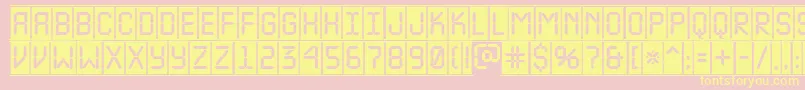 ALcdnovacmfr Font – Yellow Fonts on Pink Background