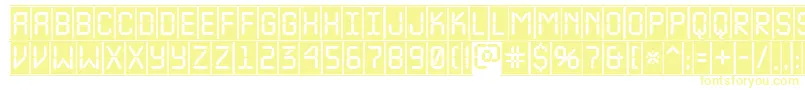 Шрифт ALcdnovacmfr – жёлтые шрифты