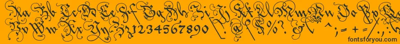 fuente Lovlab2u – Fuentes Negras Sobre Fondo Naranja