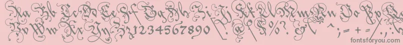 Lovlab2u Font – Gray Fonts on Pink Background