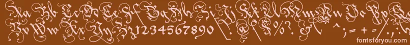 Lovlab2u Font – Pink Fonts on Brown Background